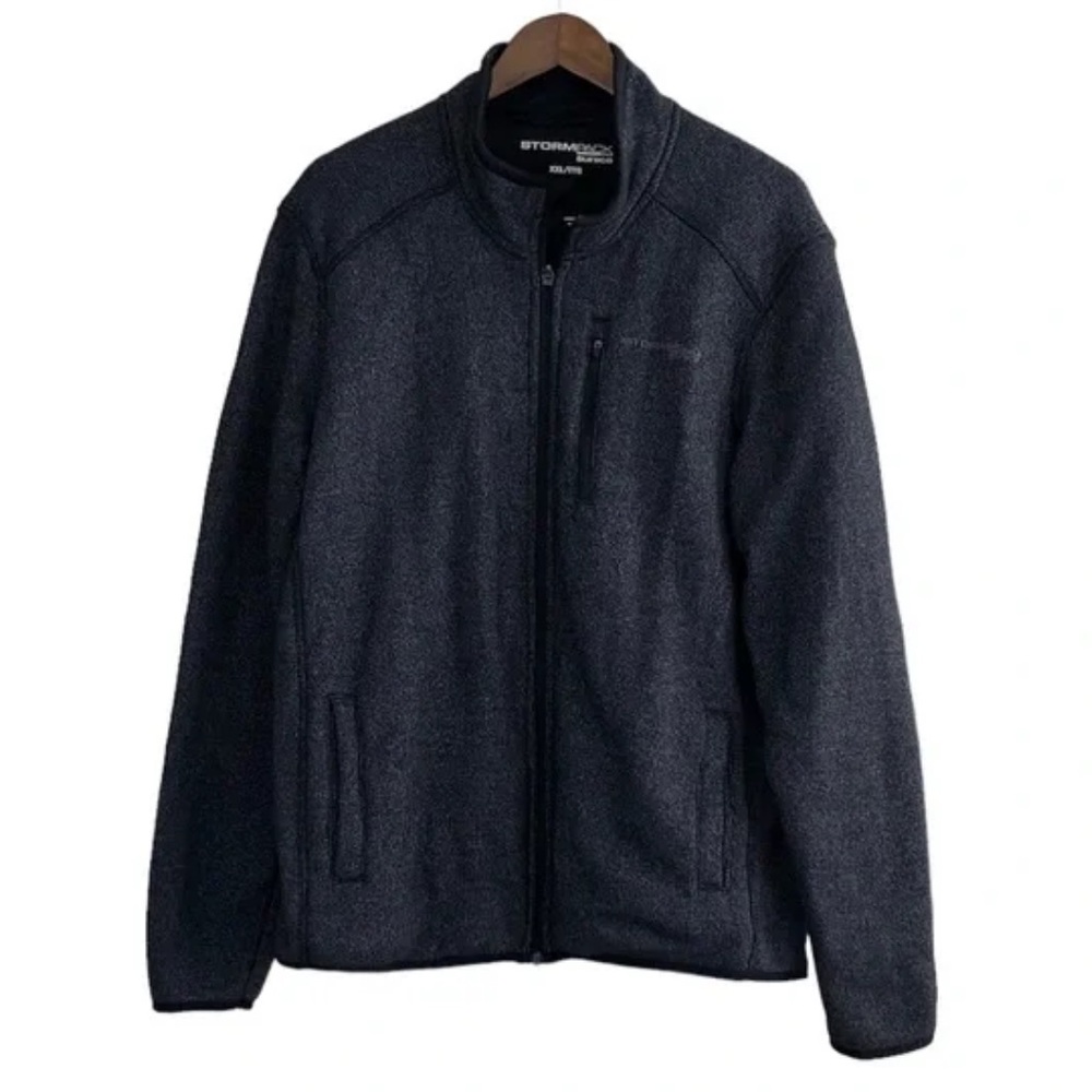 Sunice Stormpack Comfy Casual Long Sleeve Zippered Zip Up Sweater Jacket Grey